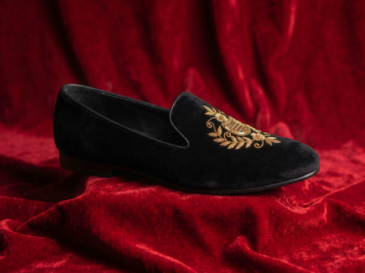 MIDNIGHT ZARI LOAFERS