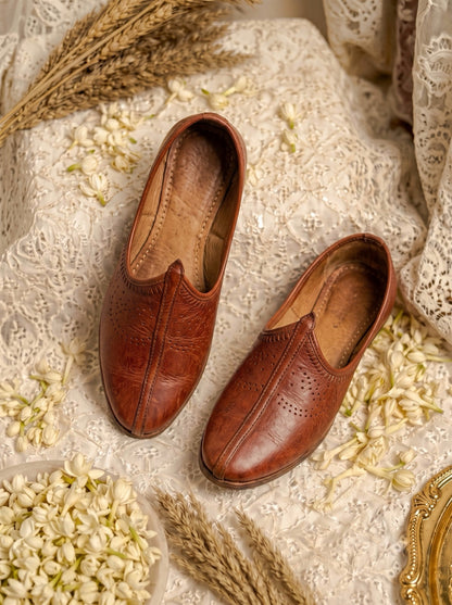 TAN LEATHER MOJARI
