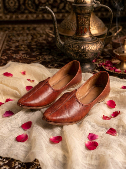 TAN LEATHER MOJARI