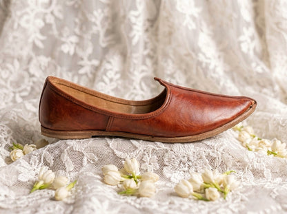 TAN LEATHER MOJARI