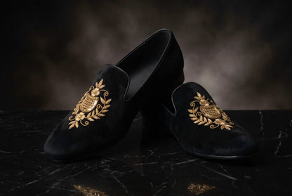 MIDNIGHT ZARI LOAFERS